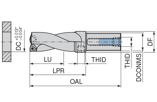 Ceratizit KUB Drill 1.50x5.00/W2942/1.812/4.000 R CoreLine - Indexable - Trigon 1589646002 (0759105)