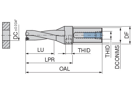 Ceratizit KUB Trigon 1.25x3.25/W2910/0.562/1.405 R CoreLine - Indexable Drill - 1589614301 (0759591)