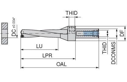 Ceratizit KUB Trigon 0.75x2.25/W2910/0.562/2.248 R CoreLine - Indexable Drill - 1589414309 (0759138)
