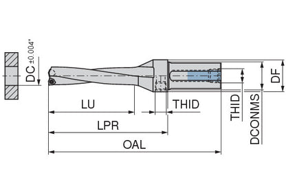 Ceratizit KUB Trigon 1.25x3.25/W2910/0.765/3.060 R CoreLine - Indexable Drill - 1589419401 (0759863)