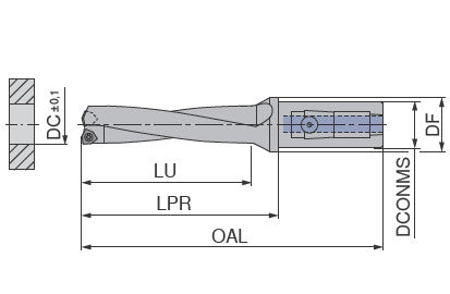 Ceratizit KUB Trigon 20x50/W2910/15/60/R CoreLine - Indexable Drill - 1089415011 (0753431)