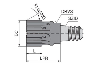 Ceratizit MUC.17,97.H7.DL.45°.KLG12.SW13 TIALN CoreLine - Exchangeable Reaming Heads - GG 4023017970 (0750775)