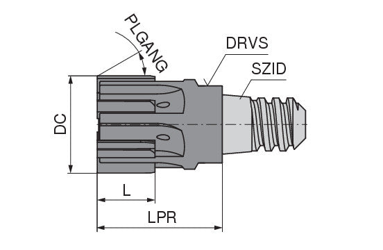 Ceratizit MUC.28,00.H7.DL.45°.KLG16.SW21 TIALN MultiChange - Reaming Head, For Thro' Holes 40230280 (0750822)