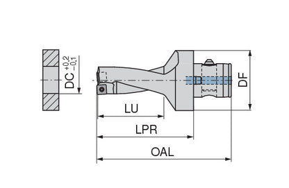 Ceratizit KUB PENTRON ABS50/W8020/23,0/46/R - Indexable Drill 1087223095 (0756844)