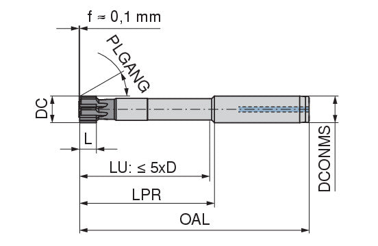 Ceratizit D018.6000M H8 ASG3000 Monomax - High-speed reamers, Long 4062800006 (0760703)