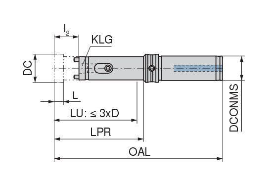 Ceratizit TS Holder DAH Zero Cyl 20,00-21,99 Short Reamax 4050402299 (0753533)