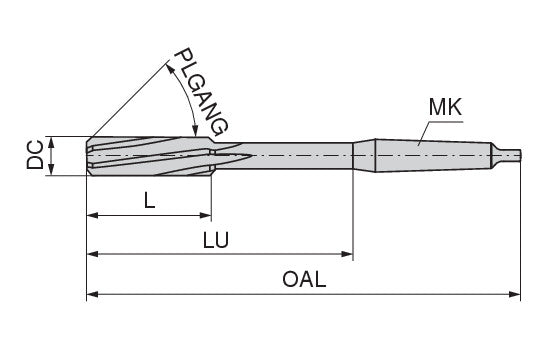 Ceratizit N.25,00.H7.B.DIN208.MK3 CoreLine - Machine Reamers HSS-E 208-B - 40160250 (0750012)