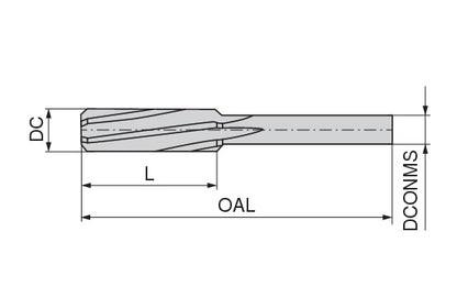 Ceratizit AR100.09,08.+0,005/-0,000.B.DIN8089 CoreLine Automated reamers, 8089-B 4013909080 (0748571)