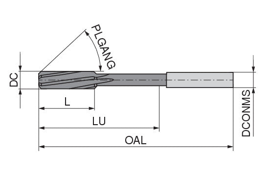 Ceratizit NC.11,03.+0,004/-0,000.B.DIN8093-2 TIALN CoreLine Machine reamers, 8093-2B 100 4043111030 (0768949)