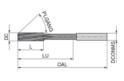 Ceratizit NC.11,03.+0,004/-0,000.B.DIN8093-2 TIALN CoreLine Machine reamers, 8093-2B 100 4043111030 (0768949)