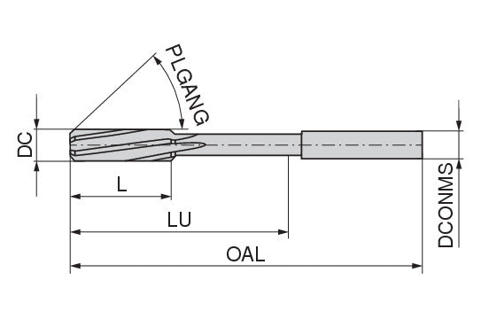 Ceratizit NC100.06,87.+0,005/-0,000.B.DIN212-3 CoreLine Machine reamers, 212-3-B 4011506870 (0766903)