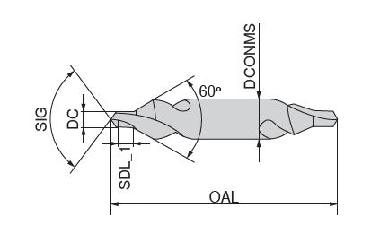 Ceratizit 1A0131-03150.k13..120.R02.HA.B270 Centre drills, DIN 333, form A 10708315 (0730945)