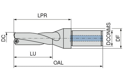 Ceratizit 4D.480.R.07 MaxiDrill - Indexable Insert Drill 10802480 (0747540)