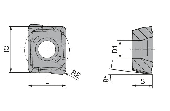 Ceratizit SONT 031804ER-M30 CTCP420 CoreLine Carbide Drilling indexable Insert 10830703 (0752231)