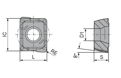 Ceratizit SONT 031804ER-M30 CTCP420 CoreLine Carbide Drilling indexable Insert 10830703 (0752231)