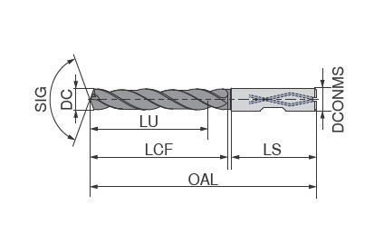 Ceratizit WPC-UNI.13.00.R.3D.IK.DIN6535.HB TIALN High Performance Drill, 6537 11604130 (0663640)