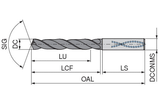 Ceratizit 1B0042-12000.h7.12XD.135.R02.HA.B582 WTX High-performance drill, Factory Standard AL 1079312000 (0762533)