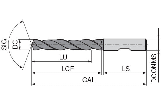 Ceratizit 1A0012-09800.m7.3XD.140.R02.HB.C95 CoreLine High-performance drill, DIN 6537 WPC UNI 1170709800 (0745573)