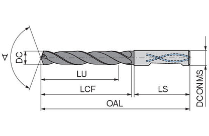 Ceratizit WTX-UNI.10,90.R.8D.IK.HE DPX74S CoreLine High Performance Drill, Factory Standard 11788109 (0663148)