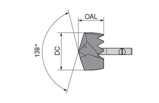 Ceratizit WTX-CHANGE-VA.19,80.R.TI700 Drilling Head For Exchangeable Drills 10921198 (0732740)