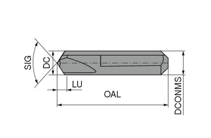 Ceratizit CENTER DRILL D 20-TIALN CoreLine HSS Centering Tip Centron 1086212000 (0757298)
