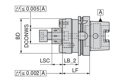 Ceratizit ISO12164-A100.QA.40.70.F CoreLine Shell Mill Adapter 8274514055 (0736108)