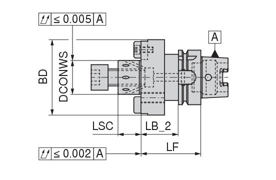 Ceratizit ISO12164-A63.QA.40.70.F CoreLine Shell Mill Adapter 8274514057 (0736103)