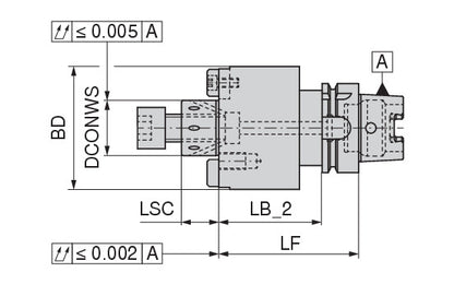 Ceratizit ISO12164-A63.QA.40.100.F CoreLine Shell Mill Adapter 8274524057 (0725284)