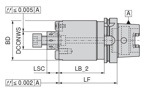 Ceratizit ISO12164-A100.QA.40.130.F CoreLine Shell Mill Adapter 8274534055 (0741803)