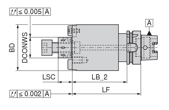 Ceratizit ISO12164-A63.QA.40.130.F CoreLine Shell Mill Adapter 8274534057 (0741802)