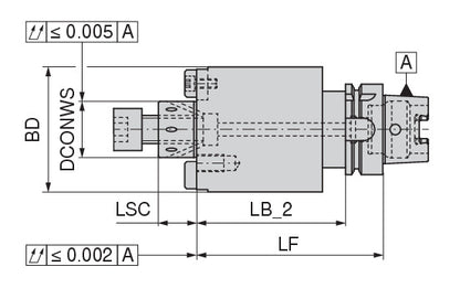 Ceratizit ISO12164-A63.QA.40.130.F CoreLine Shell Mill Adapter 8274534057 (0741802)