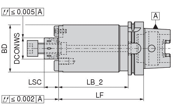 Ceratizit ISO12164-A100.QA.40.160.F CoreLine Shell Mill Adapter 8274544055 (0736123)