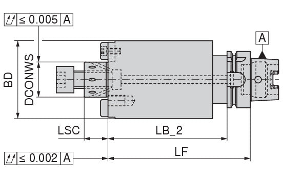 Ceratizit ISO12164-A63.QA.40.160.F CoreLine Shell Mill Adapter 8274544057 (0736119)