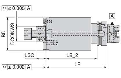 Ceratizit ISO12164-A63.QA.40.160.F CoreLine Shell Mill Adapter 8274544057 (0736119)