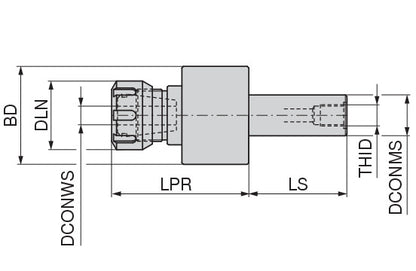 Ceratizit FLOATING HOLDER DPS ER25 CYL SHANK Ø25MM CoreLine - With Cylindrical - 8331202599 (0755811)