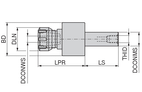 Ceratizit FLOATING HOLDER DPS ER32 CYL SHANK Ø32MM Floating Holder With Cylindrical Shank 8331203299 (0755812)