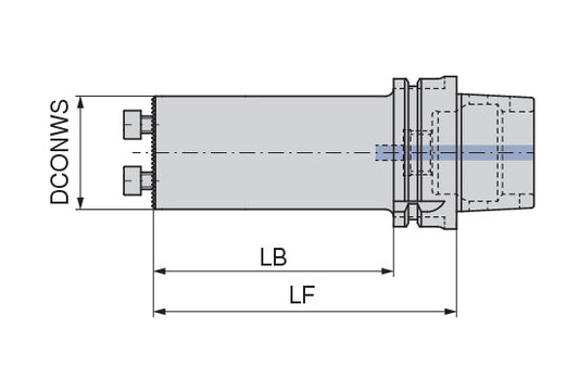 Ceratizit WK40.ISO12164-3.HSK-T63.GH.40.180 CoreLine Base Holders For The Exchangeable Head System MaxiChange 8419314037 (0735521) [SKU:8419314037]