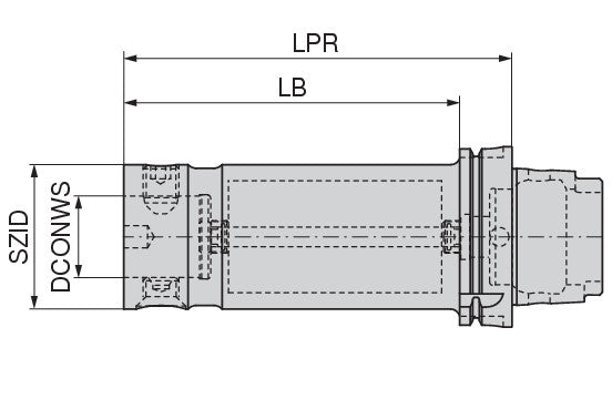 Ceratizit ADAPTOR HSK-A100-ABS80-LB Adapter With Connection Lightweight 8420018055 (0756158)