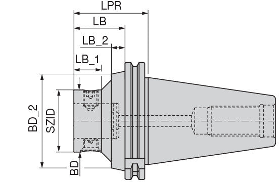 Ceratizit TAPER SHANK ABS80 SK-AD/B50 DIN 69871 Adapter With Connection 8420105092 (0755902)