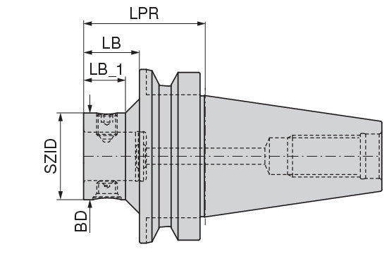 Ceratizit SHANK BT50 ABS32/ISO50/1500 Adapter With Connection 8420205089 (0755914)