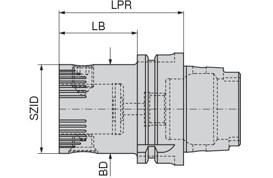Ceratizit Adaptor HSK-A100-ABS50-TSD Torsional Vibration Dampers With Connection 8420610097 (0753473)