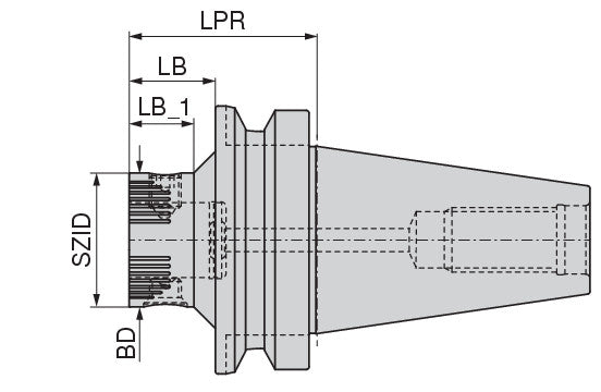 Ceratizit Taper Shank ABS50 JIS B 6339 BT40 AD/B HyPower - Torsional Vibration Damper - 8420804097 (0753476)