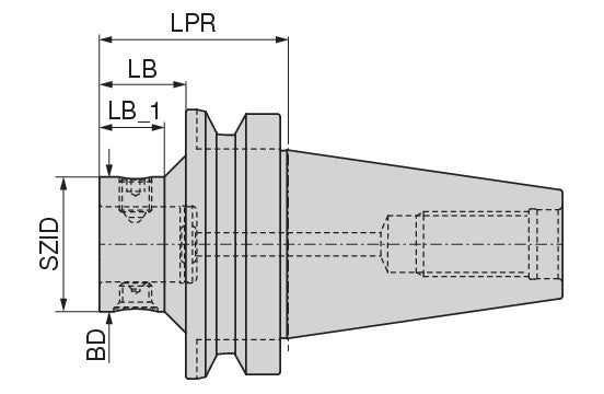 Ceratizit SHANK BT40 ABS63/ISO40/1500 Adapter With Connection 8421204096 (0755919)
