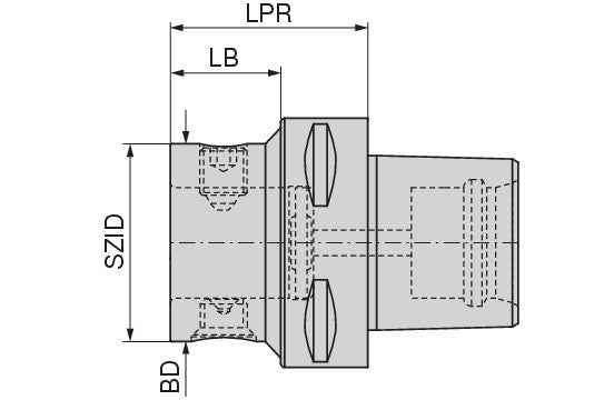 Ceratizit ATTACHEMENT PSC C8 / ABS 80 L=80 Adapter With Connection 8421508092 (0755932)