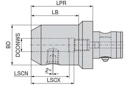 Ceratizit ADAPTOR SLEEVE ABS32-FWD9 HyPower Cylindrical Shank Adapter Whistle Notch 8422000989 (0755826)