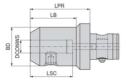 Ceratizit ADAPTOR SLEEVE ABS63-HWD14 HyPower Cylindrical Shank Adapter Weldon 8422101496 (0755866)