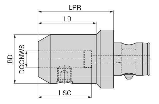 Ceratizit ADAPTOR SLEEVE ABS63-HWD18 Cylindrical Shank Adapter (Weldon) With Connection 8422101896 (0755867)