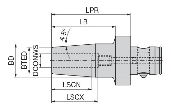 Ceratizit CLAMPING CHUCK ABS50-T16 Heat Shrink Adapter 4.5° With Connection 8422201697 (0756196)