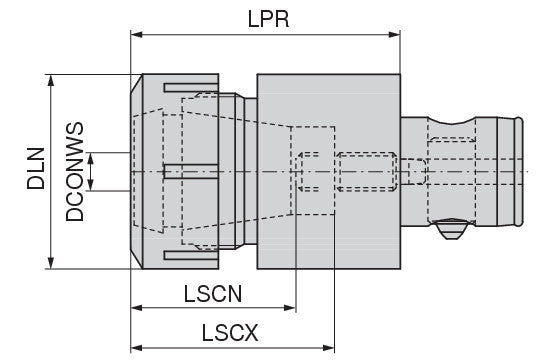 Ceratizit COLLET HOLDER ABS32-SZV/ER20 Collet Chuck With Connection 8422402089 (0755871)