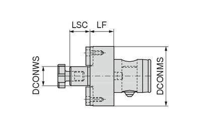 Ceratizit MILLING CUTTER ARBOR ABS50-FA16 DIN6385 HyPower Shell Adapter 8422801697 (0755883)